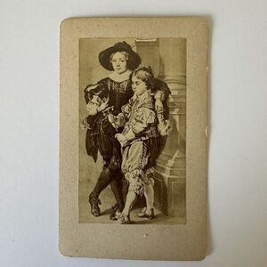 Antique CDV Card Die Sohne Des P.P. Rubens Sons Of P.P. Rubens 1900s 4”x2.5”